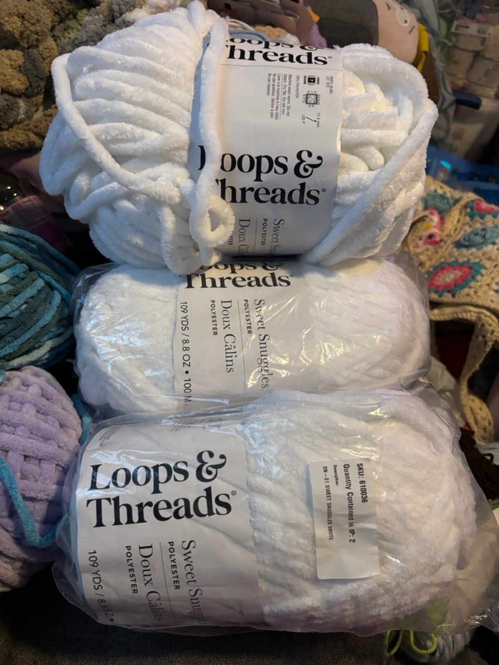 Loops & Threads Chenille Yarn bundle - Picture 8 of 9